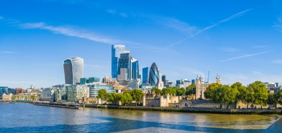 London skyline with City Hall and River Thames in the background