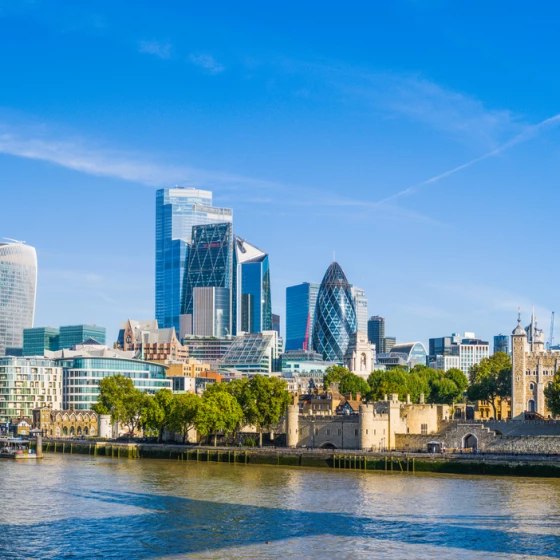 London skyline with City Hall and River Thames in the background