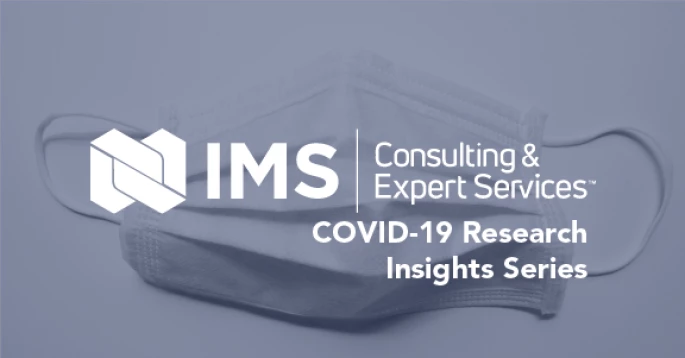 Covid research Insights Series header, black and white with mask in background