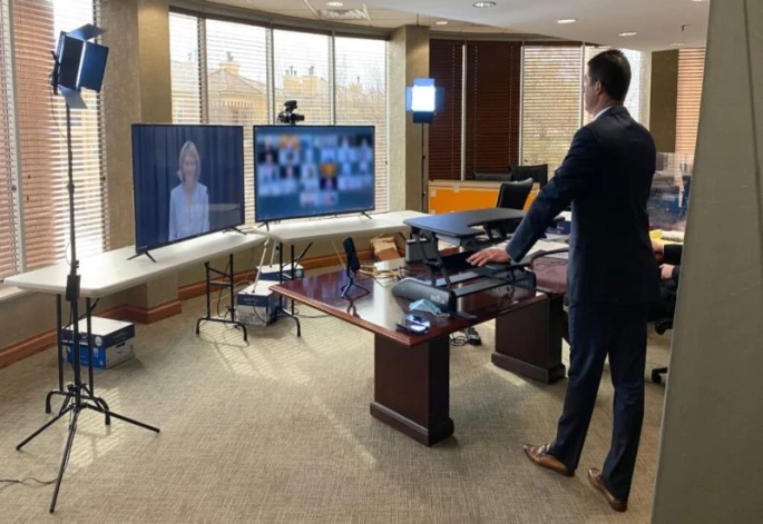 A Professional Portrait of a Person in an Office Environment