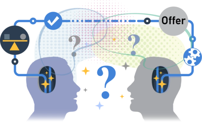 Featured image used for "How to Improve Negotiations, Part 3: Communication Factors & Barriers" by Nick Polavin. Illustration courtesy of IMS Senior Graphic Designer John Ilg.