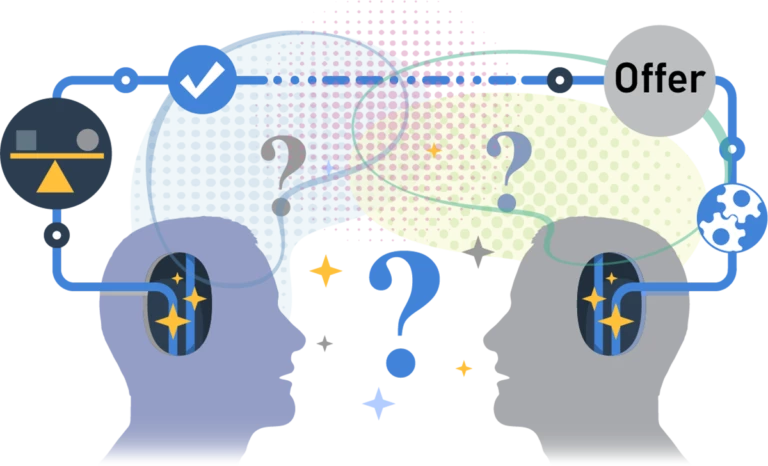 Featured image used for "How to Improve Negotiations, Part 3: Communication Factors & Barriers" by Nick Polavin. Illustration courtesy of IMS Senior Graphic Designer John Ilg.