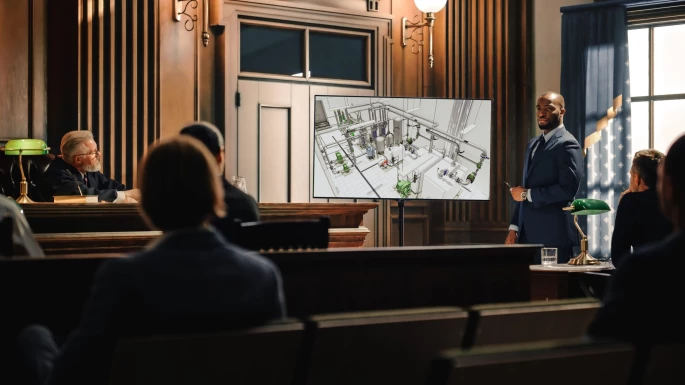 Featured image for "4 Realities of Using Graphics in Trial (According to a Top Trial Attorney)" article.