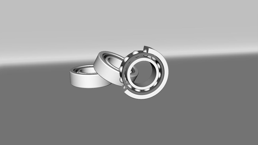 Still frame of a 3D model in its flat shaded stage