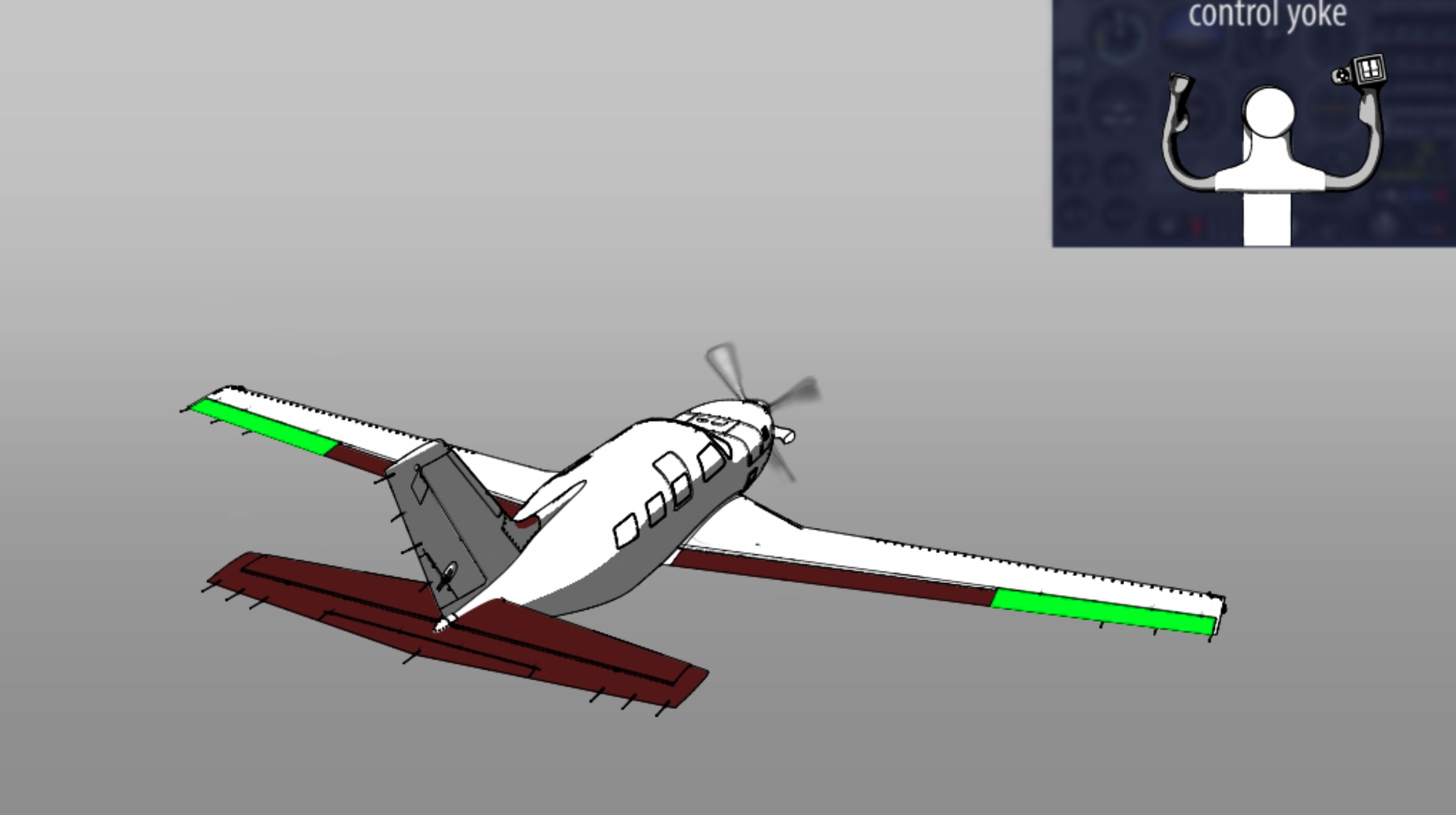 Flat-shaded animation of an airplane in flight
