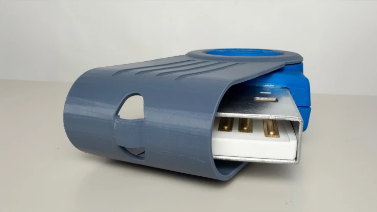 A Close-up of a Thumb Drive Resting on a Surface