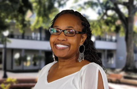 Ricketta Pointer, EdD, Director of Revenue Operations, wearing glasses at IMS Legal Strategies